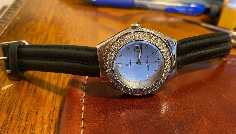 Women's Visage Watch 19790, Steel Collection, Crystal Bezel
